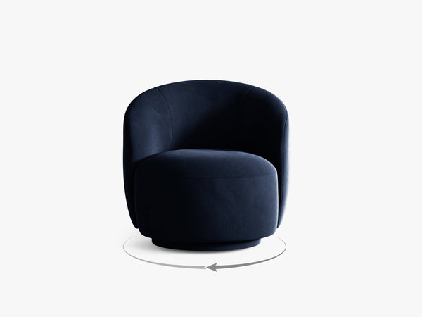 Compact Swivel Armchair with Curved Design & Soft Comfort