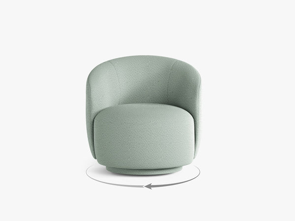 Compact Swivel Armchair with Curved Design & Soft Comfort