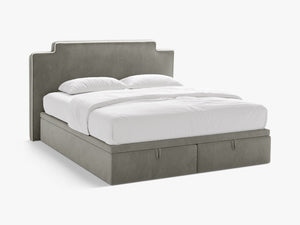 Box Spring Storage Bed with Pocket Spring Mattress – Upholstered Headboard (160 × 200 cm)