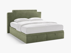 Box Spring Storage Bed with Pocket Spring Mattress – Upholstered Headboard (160 × 200 cm)