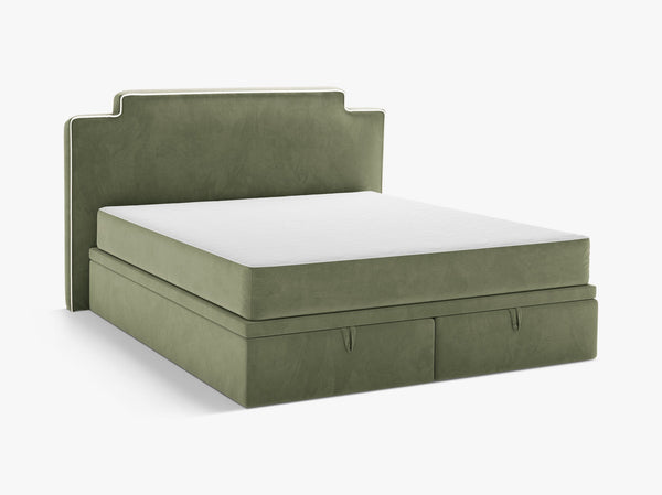 Box Spring Storage Bed with Pocket Spring Mattress – Upholstered Headboard (160 × 200 cm)