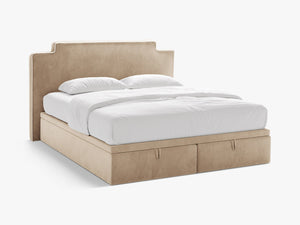 Box Spring Storage Bed with Pocket Spring Mattress – Upholstered Headboard (160 × 200 cm)