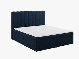 Box Spring Bed with Storage & Upholstered Headboard