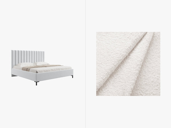 Upholstered Storage Bed Frame – Modern Bed with Decorative Headboard