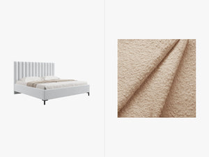 Upholstered Storage Bed Frame – Modern Bed with Decorative Headboard