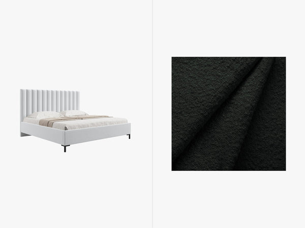 Upholstered Storage Bed Frame – Modern Bed with Decorative Headboard