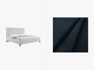 Upholstered Storage Bed Frame – Modern Bed with Decorative Headboard