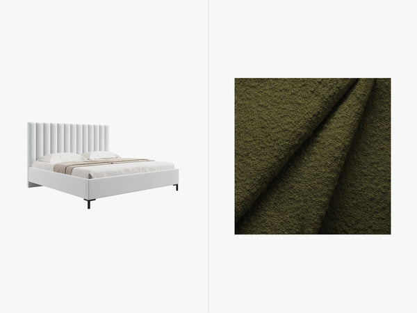 Upholstered Storage Bed Frame – Modern Bed with Decorative Headboard