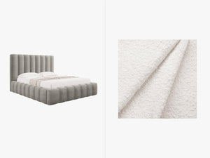 Upholstered Bed Frame with Storage & Tufted Headboard