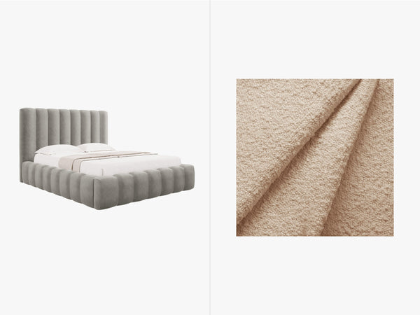 Upholstered Bed Frame with Storage & Tufted Headboard