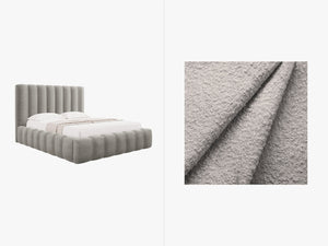 Upholstered Bed Frame with Storage & Tufted Headboard