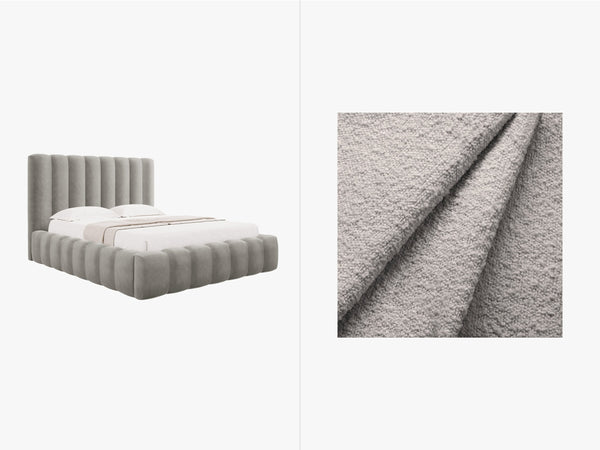 Upholstered Bed Frame with Storage & Tufted Headboard