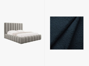 Upholstered Bed Frame with Storage & Tufted Headboard