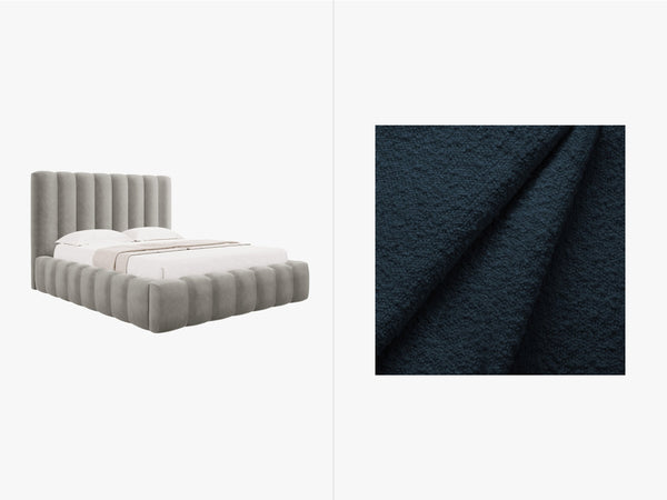 Upholstered Bed Frame with Storage & Tufted Headboard