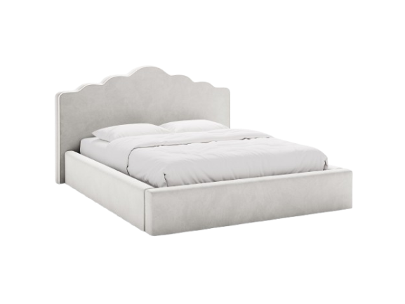 Upholstered Bed Frame with High Headboard & Storage