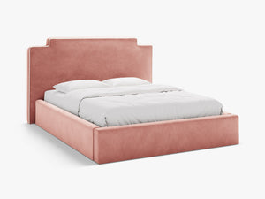 Elegant Upholstered Bed Frame with High Headboard & Storage