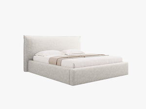 Upholstered Storage Bed Frame – Modern Gas Lift Bed with Headboard