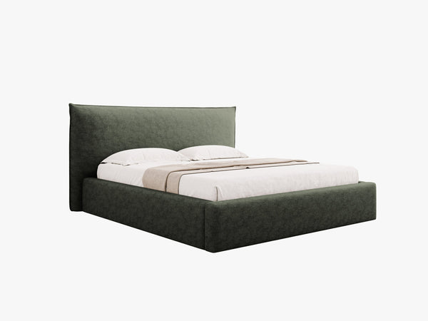 Upholstered Storage Bed Frame – Modern Gas Lift Bed with Headboard