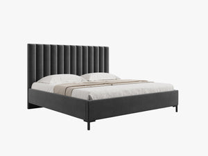 Upholstered Storage Bed Frame – Modern Bed with Decorative Headboard