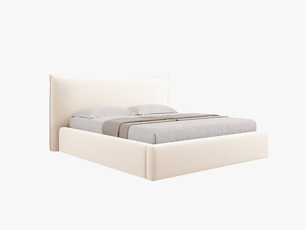 Upholstered Storage Bed Frame – Modern Gas Lift Bed with Headboard