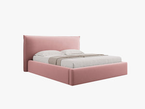 Upholstered Storage Bed Frame – Modern Gas Lift Bed with Headboard
