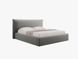 Upholstered Storage Bed Frame – Modern Gas Lift Bed with Headboard