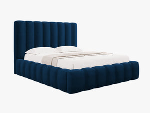 Upholstered Bed Frame with Storage & Tufted Headboard