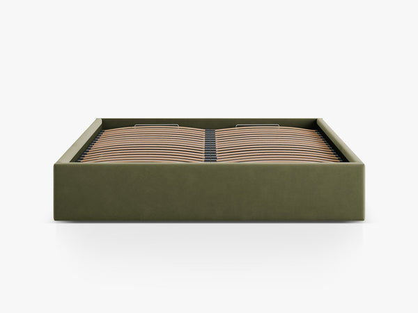Upholstered Bed Frame with Storage & Minimalist Design