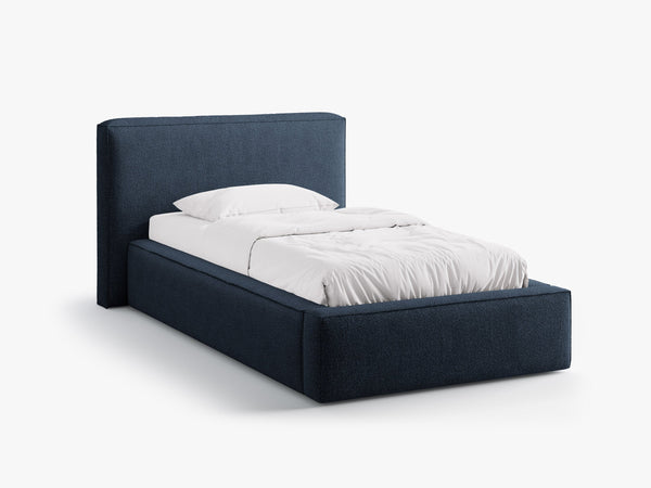 Single Upholstered Bed with Storage & Soft Headboard