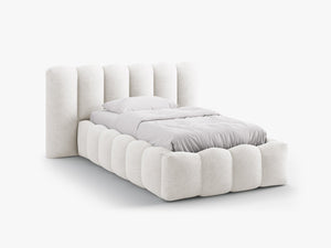 Single Upholstered Bed Frame with Storage & Modern Design