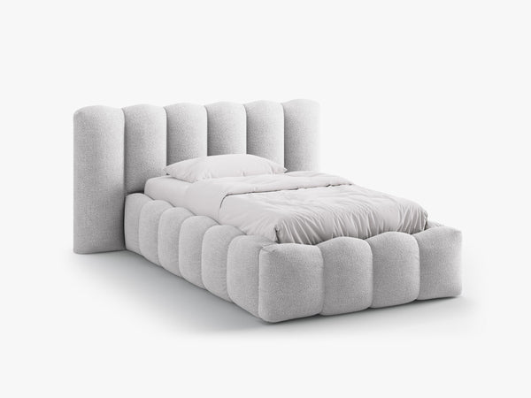 Single Upholstered Bed Frame with Storage & Modern Design