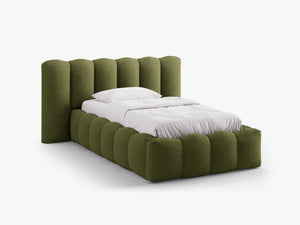 Single Upholstered Bed Frame with Storage & Modern Design