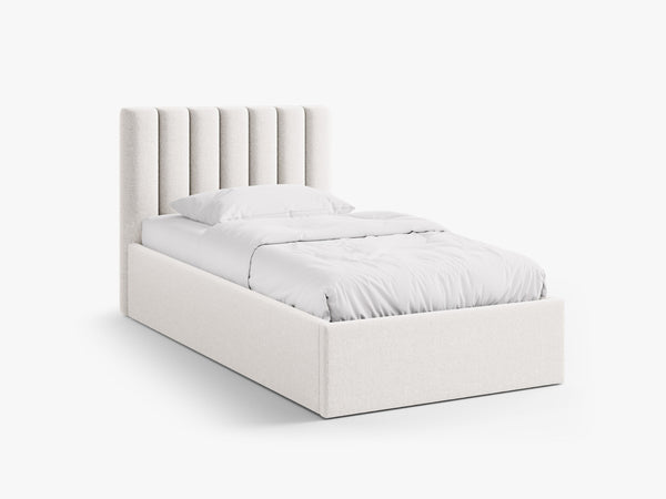 Upholstered Single Storage Bed – Modern Bed Frame with Headboard