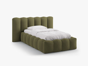 Single Upholstered Bed Frame with Storage & Modern Design