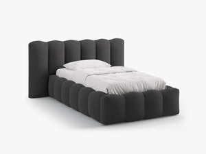 Single Upholstered Bed Frame with Storage & Modern Design