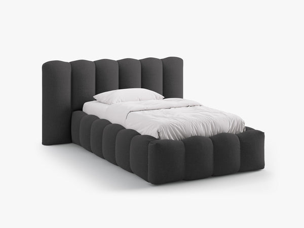Single Upholstered Bed Frame with Storage & Modern Design