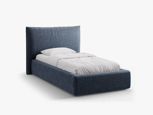 Single Upholstered Bed with Storage & Soft Headboard