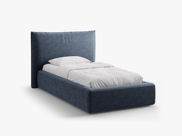 Single Upholstered Bed with Storage & Soft Headboard