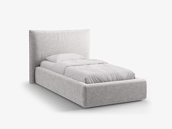 Single Upholstered Bed with Storage & Soft Headboard