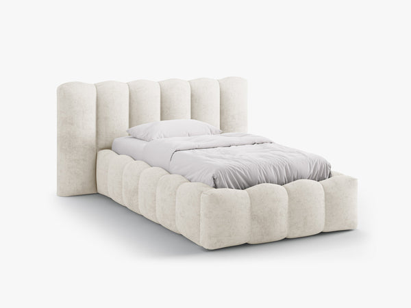 Single Upholstered Bed Frame with Storage & Modern Design