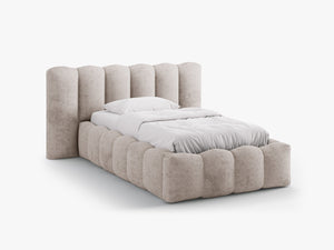 Single Upholstered Bed Frame with Storage & Modern Design
