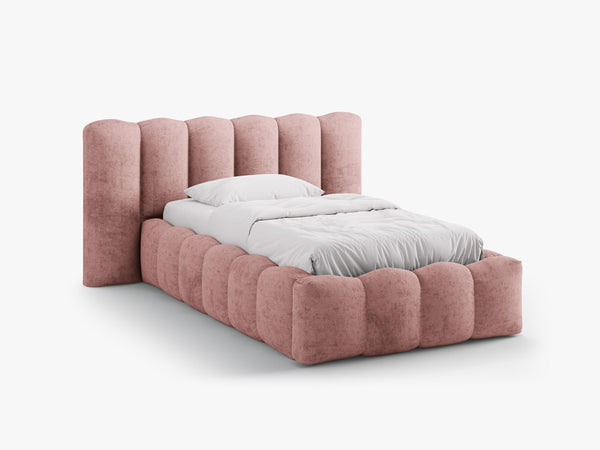 Single Upholstered Bed Frame with Storage & Modern Design