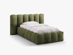 Single Upholstered Bed Frame with Storage & Modern Design