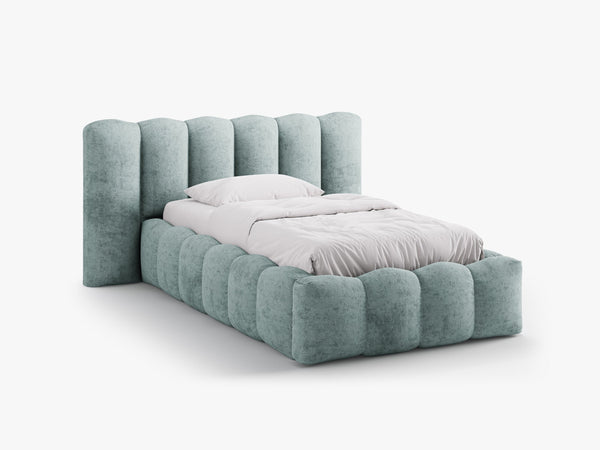 Single Upholstered Bed Frame with Storage & Modern Design