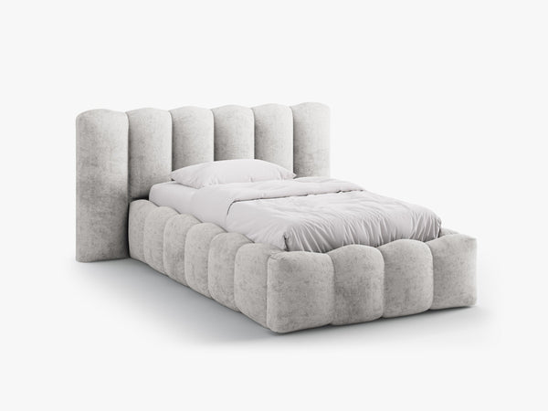 Single Upholstered Bed Frame with Storage & Modern Design