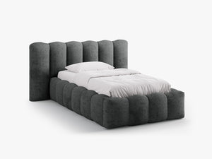 Single Upholstered Bed Frame with Storage & Modern Design