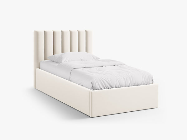 Upholstered Single Storage Bed – Modern Bed Frame with Headboard