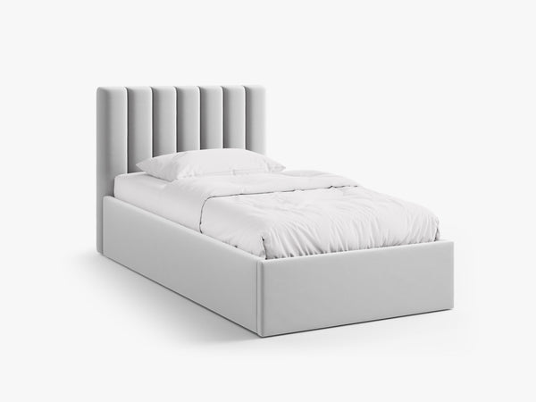 Upholstered Single Storage Bed – Modern Bed Frame with Headboard