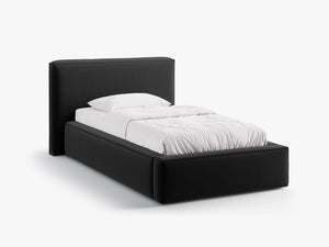 Single Upholstered Bed with Storage & Soft Headboard