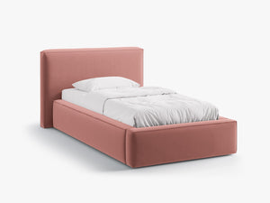 Single Upholstered Bed with Storage & Soft Headboard